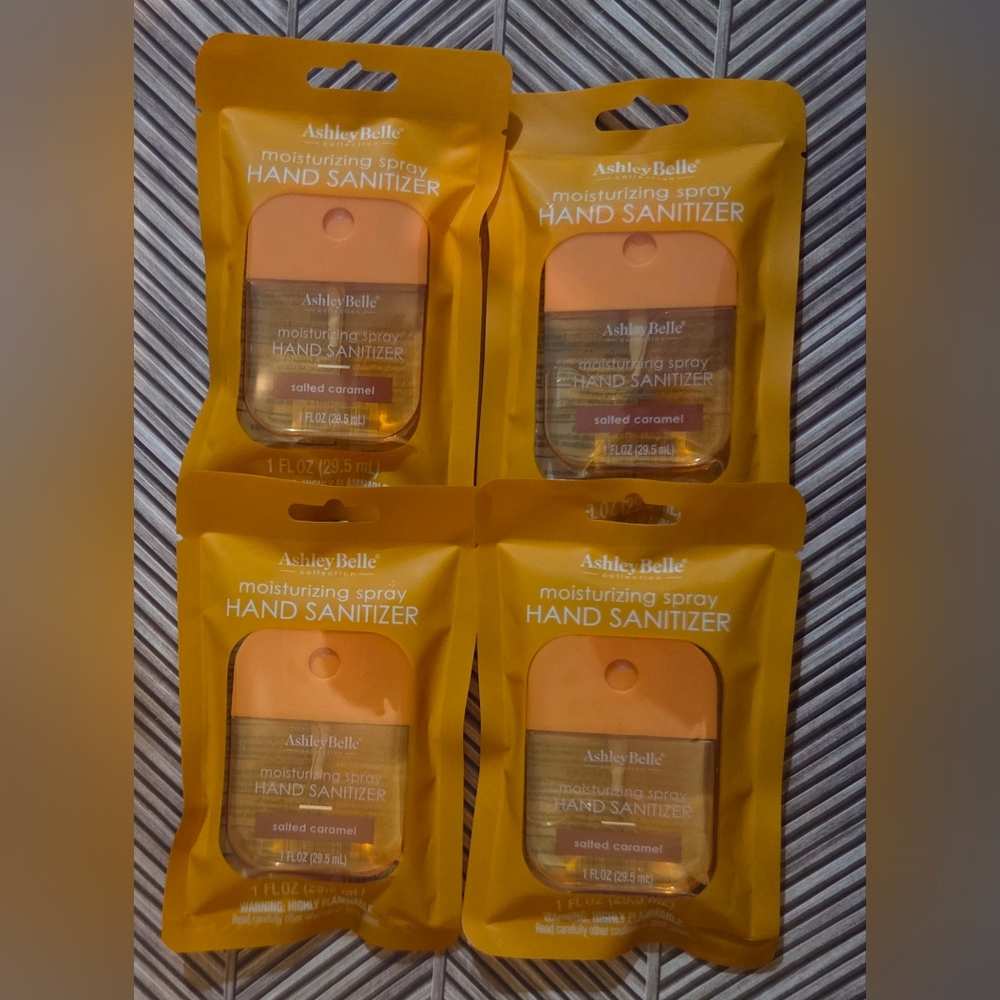 Ashley Belle Hand Sanitizer Moisturizing Spray Salted Caramel - 4 Pack